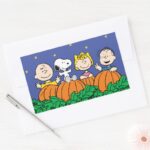 Peanuts Its The Great Pumpkin Charlie Brown Rectangular Sticker