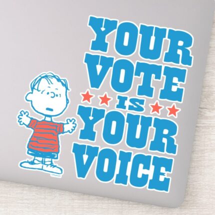 Peanuts Linus Your Vote Is Your Choice Sticker
