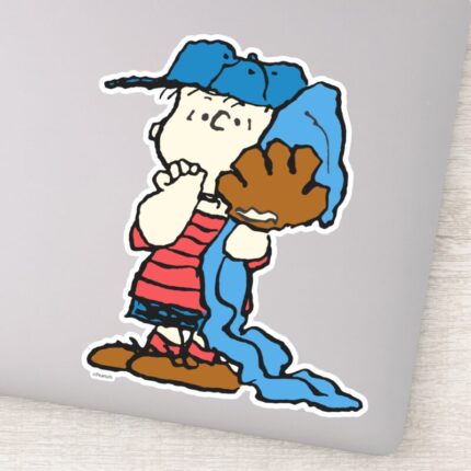 Peanuts Linus In His Baseball Gear Sticker