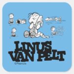 Peanuts Linus Square Sticker