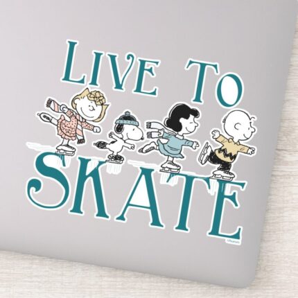 Peanuts Live To Skate Sticker