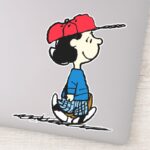Peanuts Lucy Playing Baseball Sticker