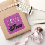 Peanuts Lucy Square Sticker