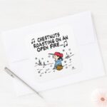 Peanuts Lucys Chestnuts Roasting Square Sticker