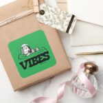 Peanuts Peppermint Patty Vibes Square Sticker