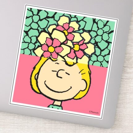 Peanuts Sally Half Half Flowers Sticker