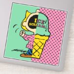 Peanuts Sally Ice Cream Half Half Sticker