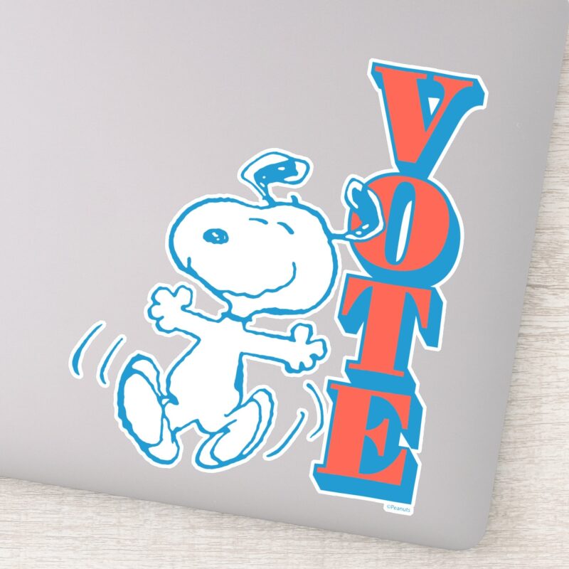 Peanuts Snoopy Vote Sticker