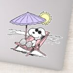 Peanuts Snoopy Beach Sticker