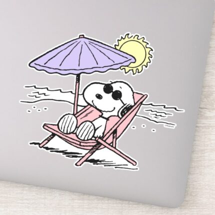 Peanuts Snoopy Beach Sticker