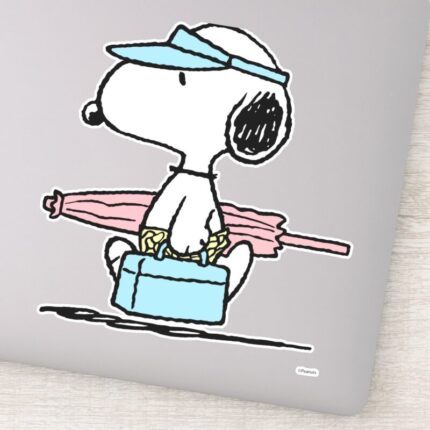 Peanuts Snoopy Beach Walk Sticker