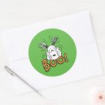 Peanuts Snoopy Boo Classic Round Sticker