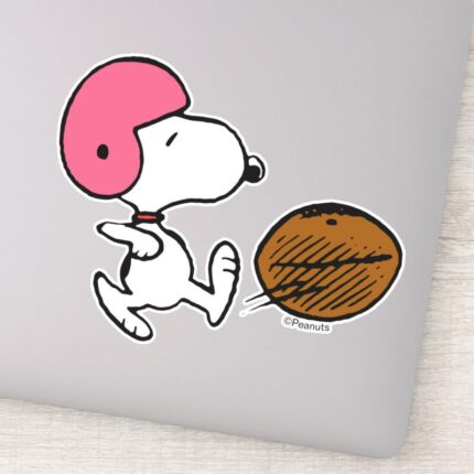 Peanuts Snoopy Football Kicker Sticker