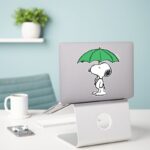 Peanuts Snoopy Green Umbrella Sticker
