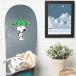 Peanuts Snoopy Green Umbrella Sticker
