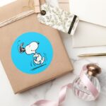 Peanuts Snoopy Happy Dance Classic Round Sticker