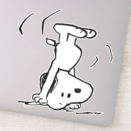 Peanuts Snoopy Headstand Sticker