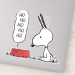 Peanuts Snoopy Ho Ho Ho Food Dish Sticker