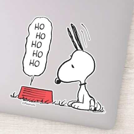 Peanuts Snoopy Ho Ho Ho Food Dish Sticker