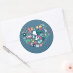 Peanuts Snoopy Holiday Happiness Heart Classic Round Sticker
