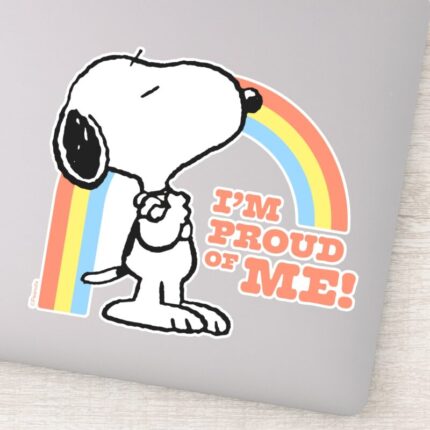 Peanuts Snoopy Im Proud Of Me Sticker