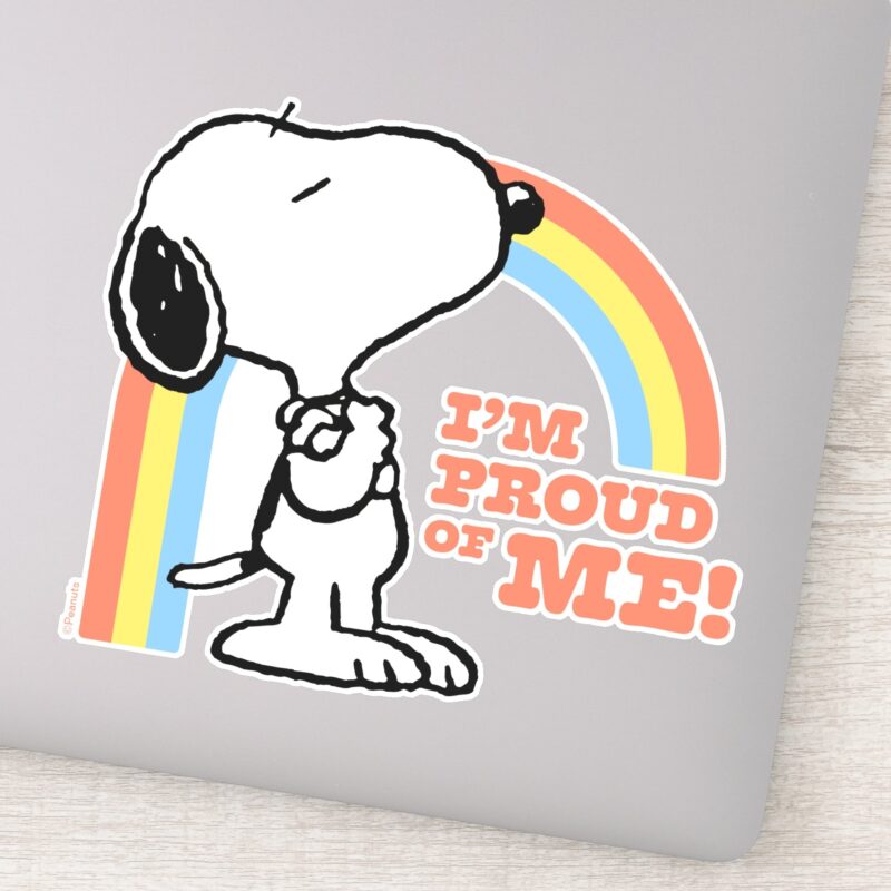 Peanuts Snoopy Im Proud Of Me Sticker