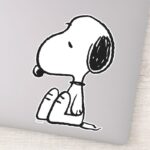 Peanuts Snoopy Looking Down Sticker