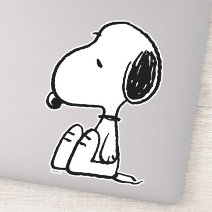 Peanuts Snoopy Looking Down Sticker