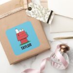 Peanuts Snoopy Napping Square Sticker