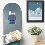 Peanuts Snoopy Plaid Flannel Dog House Sticker