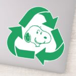 Peanuts Snoopy Recycle Reuse Sticker