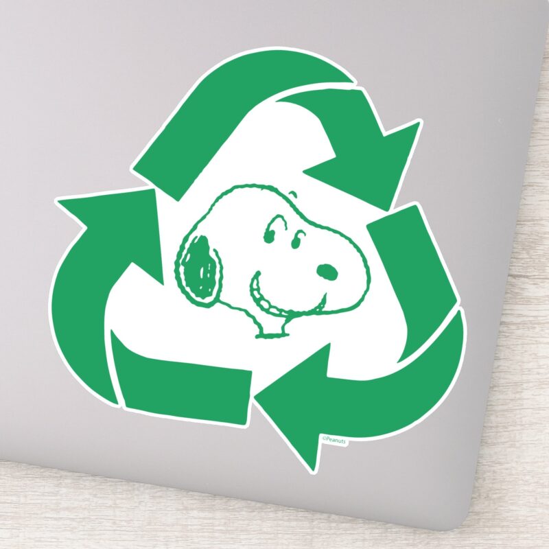 Peanuts Snoopy Recycle Reuse Sticker