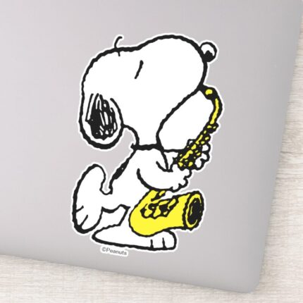 Peanuts Snoopy Saxophone Player Sticker