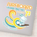 Peanuts Snoopy Surfboard Longboard Competition Sticker