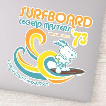 Peanuts Snoopy Surfboard Longboard Competition Sticker