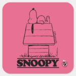 Peanuts Snoopy The Secret To Life Square Sticker