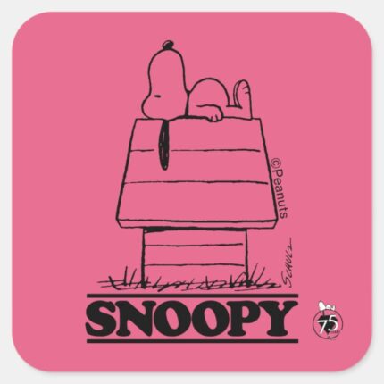 Peanuts Snoopy The Secret To Life Square Sticker