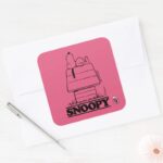 Peanuts Snoopy The Secret To Life Square Sticker