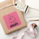 Peanuts Snoopy The Secret To Life Square Sticker