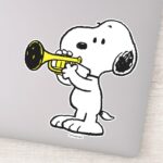 Peanuts Snoopy Trumpet Player Sticker