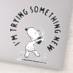 Peanuts Snoopy Trying Something New Sticker