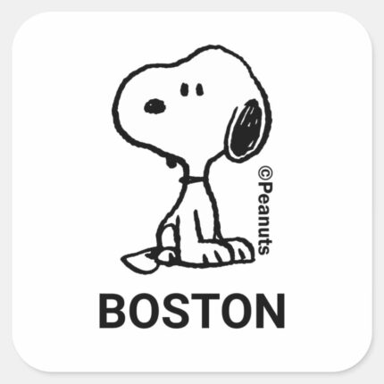 Peanuts Snoopy Turns Square Sticker