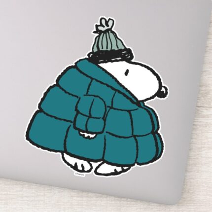 Peanuts Snoopy Winter Puffer Jacket Sticker