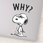 Peanuts Snoopy Wonders Why Sticker