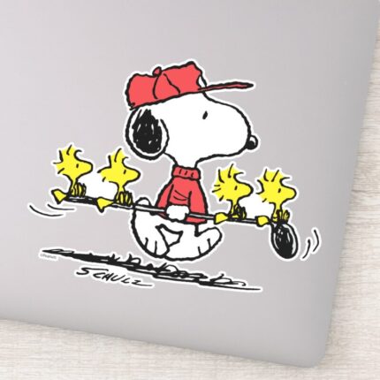 Peanuts Snoopy Woodstock Friends Golf Sticker