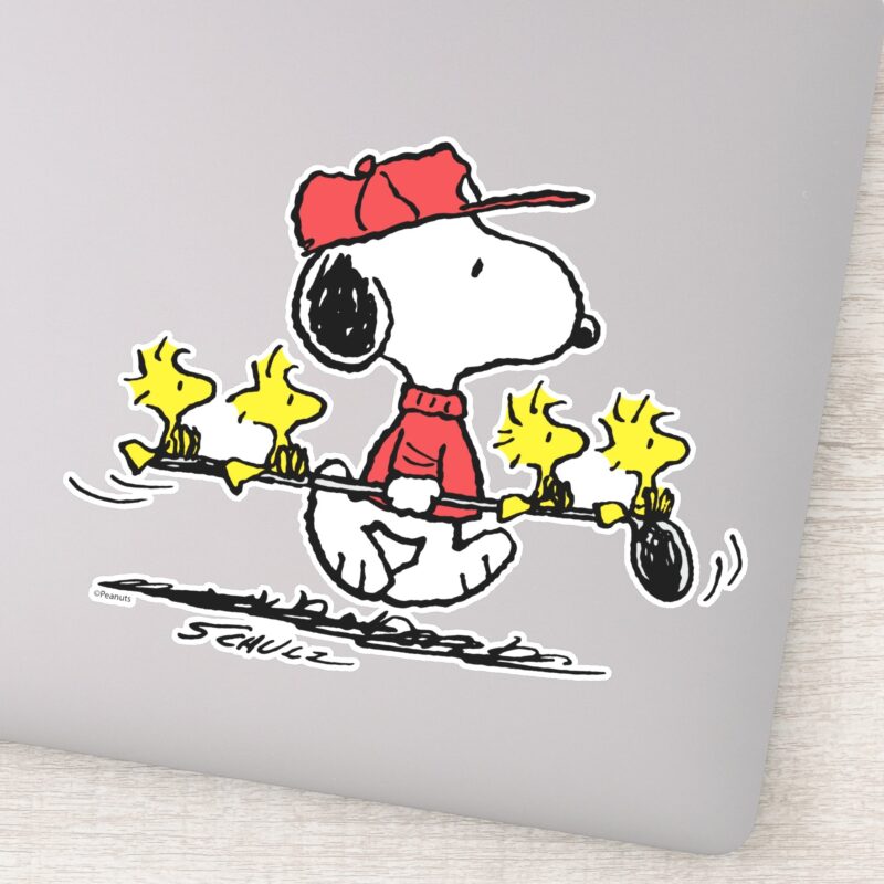 Peanuts Snoopy Woodstock Friends Golf Sticker