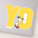 Peanuts Snoopy YO Skateboard Sticker