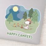 Peanuts Snoopy Woodstock Camp Site Sticker