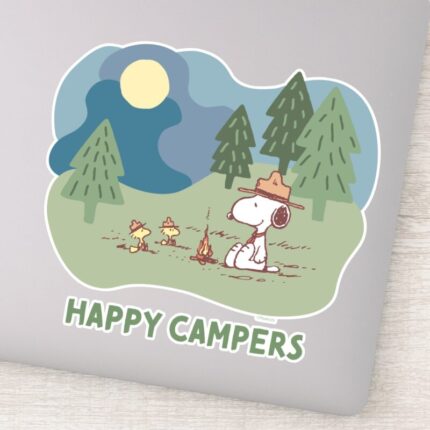 Peanuts Snoopy Woodstock Camp Site Sticker