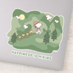 Peanuts Snoopy Woodstock Happiness Is Hiking Sticker
